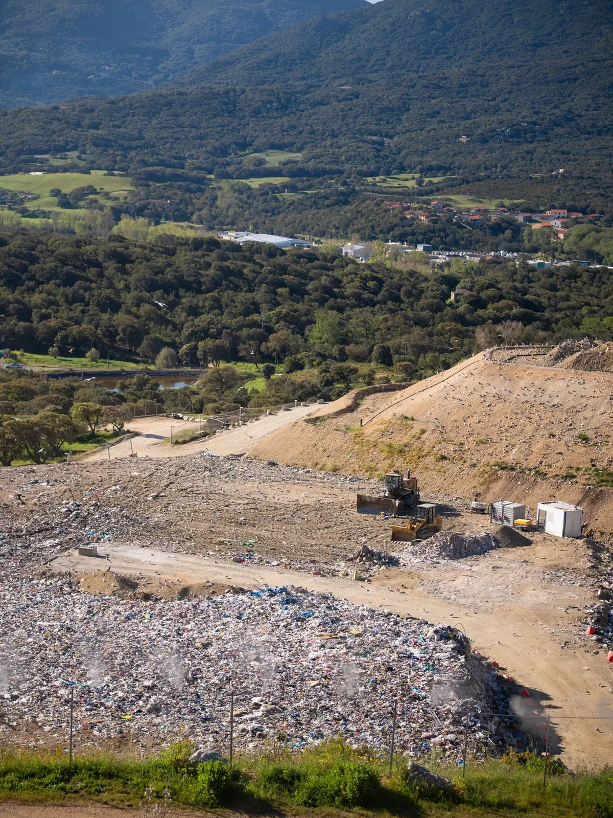 Vue paysagère du casier de stockage des déchets